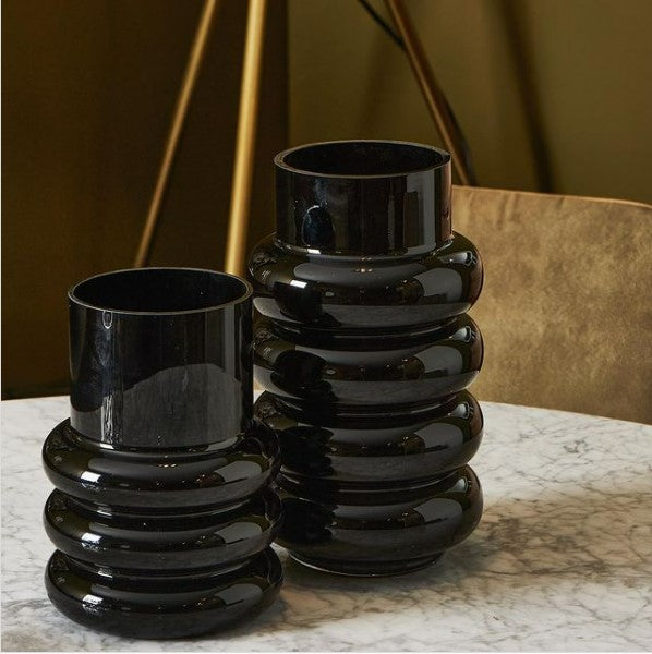 Vase noir "Strom"