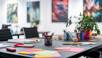 Décoration d'intérieur inspirante pour espaces de travail créatifs